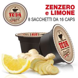 Immagine di 128 Capsule bevanda allo ZENZERO e LIMONE Toda Caffè Buon Gattopardo compatibili Dolce Gusto