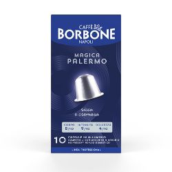 Immagine di 10 Capsule in alluminio caffè Borbone Respresso Magica Palermo compatibile Nespresso